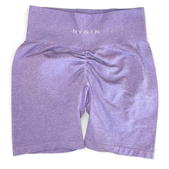 NVGTN Lilac Scrunch Seamless Shorts activewear biker shorts workout gym - Picture 2 of 5